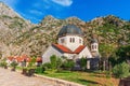 Church of St. Nicholas in Kotor, sunny day, Montenegro