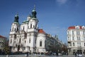 Church of St. Nicholas in old town square, Prague, Czech Republic Royalty Free Stock Photo