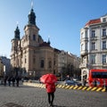 Church of St. Nicholas at the Town Square in Prague, Czech Republic Royalty Free Stock Photo