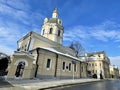 The Church of St. Nicholas the Wonderworker in the Bell Ringers, the courtyard of the Pyukhtitsky Assumption Stavropol Royalty Free Stock Photo