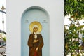 Church of St. Nicholas the Wonderworker. Holy Blessed Xenia of Petersburg. Fresco. Postavy. Vitebsk. Belarus