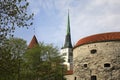 Church of St. Olaf and Fat Margaret tower in Tallinn. Estonia