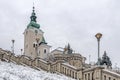 Church of St. Ondrej at town Ruzomberok, Slovakia Royalty Free Stock Photo