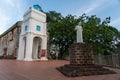 Church of St.Paul with a statue of St.Francis Xavier in front Royalty Free Stock Photo