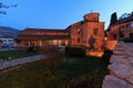 Church of St Sophia at dusk, Ohrid, Macedonia. Royalty Free Stock Photo