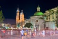 Church of St. Wojciech in KrakÃÂ³w square Royalty Free Stock Photo