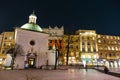 Church of St. Wojciech at night in Krakow, Poland Royalty Free Stock Photo