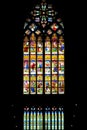 Church, stained glass, windows, gothic architecture, god, light, colorful, sacred, rose window, religion, saint Royalty Free Stock Photo