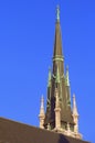 Church Steeple with Blue Sky Royalty Free Stock Photo