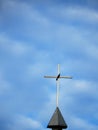 Church steeple cloudy sky Royalty Free Stock Photo