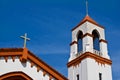 Church Steeple Cross and Blue Sky Royalty Free Stock Photo