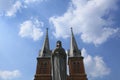 Church Steeple with Cross Royalty Free Stock Photo