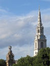 A church steeple strives to reach the heavens Royalty Free Stock Photo