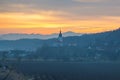 Church at sunset.