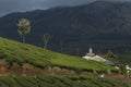 Church in the Tea plantations seen at Munnar Hill station,Kerala,India