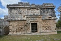 Church and temple of reliefs in Chichen Itza. Royalty Free Stock Photo