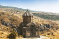 Church of the 11th century Vahramashen near the fortress Amberd Royalty Free Stock Photo