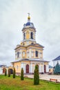 Church of the Three Great Saints in the bell tower.Vysotsky Monastery.Serpukhov.Russia