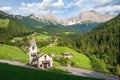 Church in Tiers, Dolomite Moutains Royalty Free Stock Photo