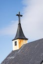 Church tower with blue sky backround