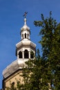 Church tower with cross on the top. Polska Cerekiew