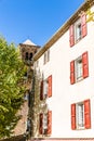 Church Tower And House-Moustiers St Marie,France Royalty Free Stock Photo