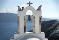 Church tower with an old bell Royalty Free Stock Photo