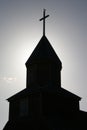 Church tower silhouette Royalty Free Stock Photo
