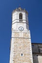 Church tower in Spanish Llagostera Royalty Free Stock Photo