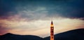 Church Tower Sunset,Mostar, Bosnia and Herzegovina Royalty Free Stock Photo