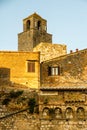 Church Tower during Sunset-San Gimignano, Italy Royalty Free Stock Photo