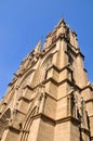 Church tower under blue sky Royalty Free Stock Photo