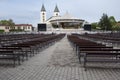 Church towers in Medjugorje in Bosnia Herzegovina Royalty Free Stock Photo