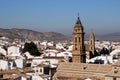 Church towers and town rooftops, Antequera, Spain. Royalty Free Stock Photo