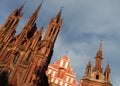 The Church Towers of Vilnius shoot up into the sky - LITHUANIA Royalty Free Stock Photo