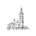 Church at town Dobra Royalty Free Stock Photo