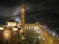 Church, town hall, main city street