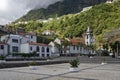 Church and town square in Sao Vicente, Madeira Portugal