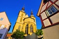 the church in the town Weikersheim Royalty Free Stock Photo
