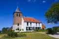 Church in traditional Dutch village Ooij, Netherlands