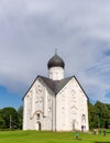 Church of the Transfiguration of the Savior on Ilyina Street Veliky Novgorod, Russia, an ancient historical church painted by