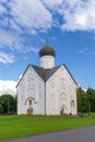 Church of the Transfiguration of the Savior on Ilyina Street Veliky Novgorod, Russia, an ancient historical church painted by