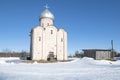 Church of the Transfiguration of the Savior on Nereditsa Royalty Free Stock Photo