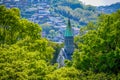 A Church Between the Tree Lines Royalty Free Stock Photo