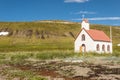 Church in Unadsdalur Village - Iceland. Royalty Free Stock Photo