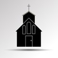 church vector christian religion icon building catholic illustration cross symbol Royalty Free Stock Photo