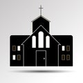 church vector christian religion icon building catholic illustration cross symbol Royalty Free Stock Photo