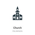 Church vector icon on white background. Flat vector church icon symbol sign from modern city elements collection for mobile Royalty Free Stock Photo