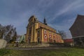 Church in Vernerice town in Ceske Stredohori mountains