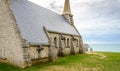 Church with view on Etretat Cliff Royalty Free Stock Photo